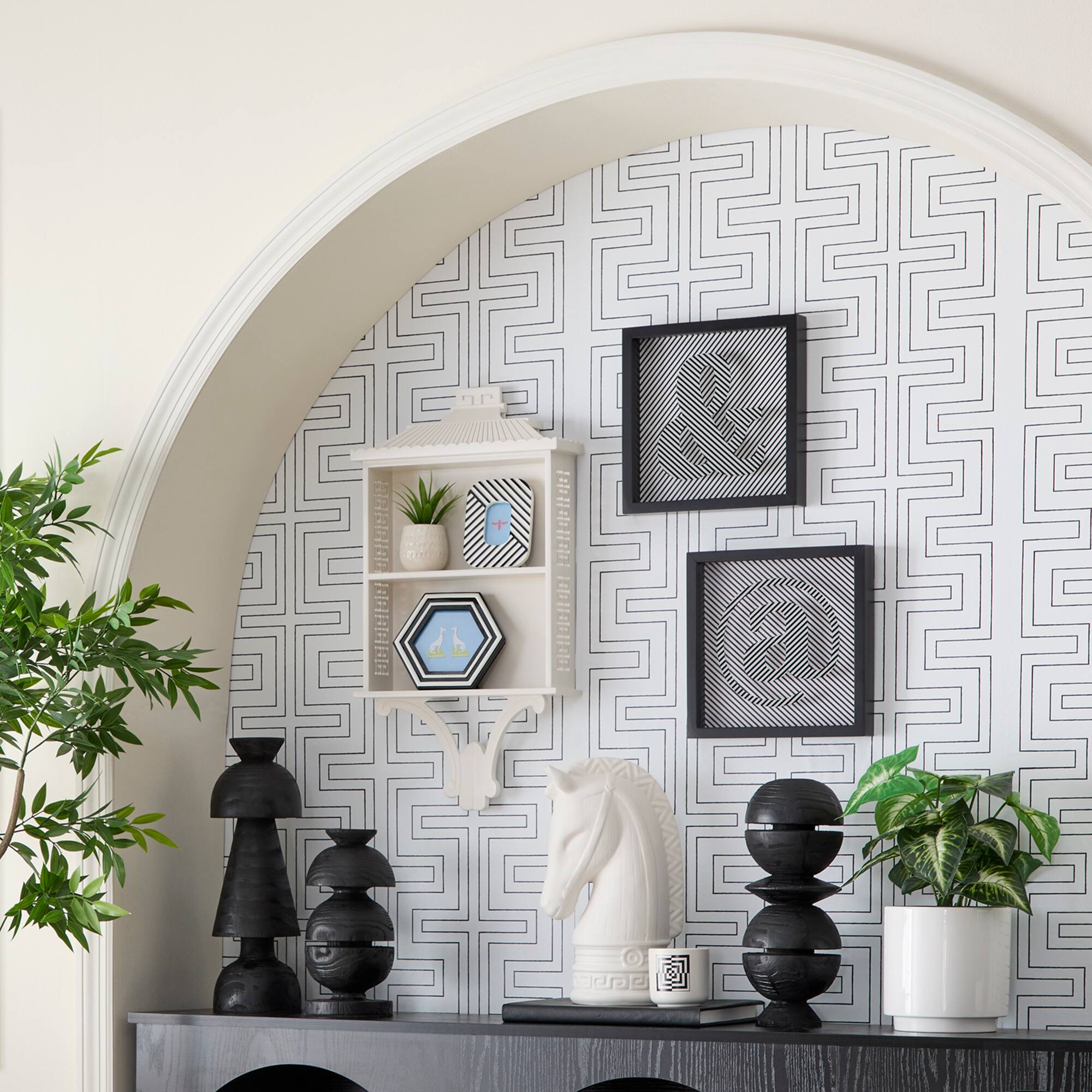 Jonathan Adler x Michaels 24" White Greek Key Wall Cubby